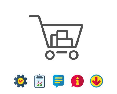 Alışveriş arabası simgesi.