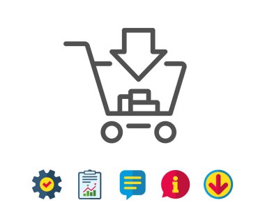 Alışveriş arabası simgesi.