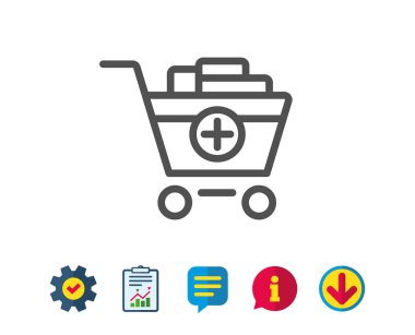 Alışveriş arabası simgesi.