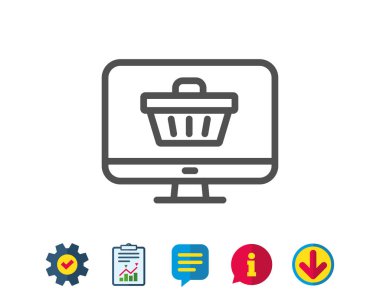 Alışveriş arabası simgesi.