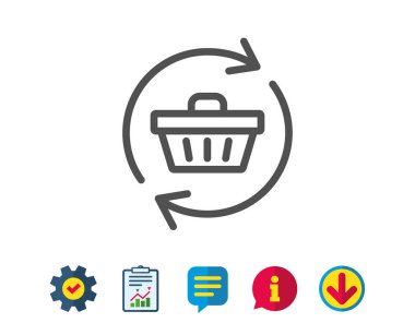 Alışveriş arabası simgesi.