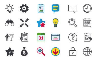 Sohbet, rapor ve takvim işaretleri. 