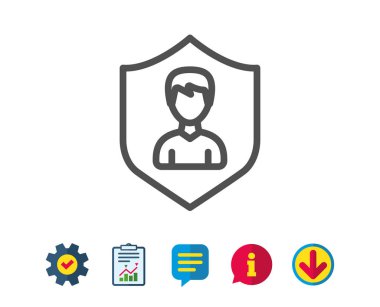 Kullanıcı koruma satırı simgesi.