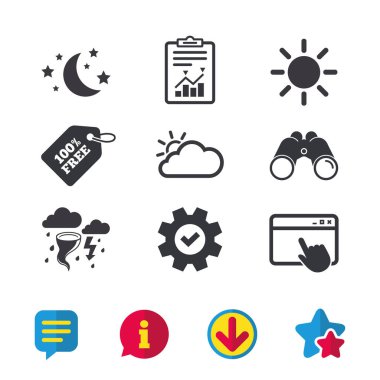 bulut ve güneş simgesi