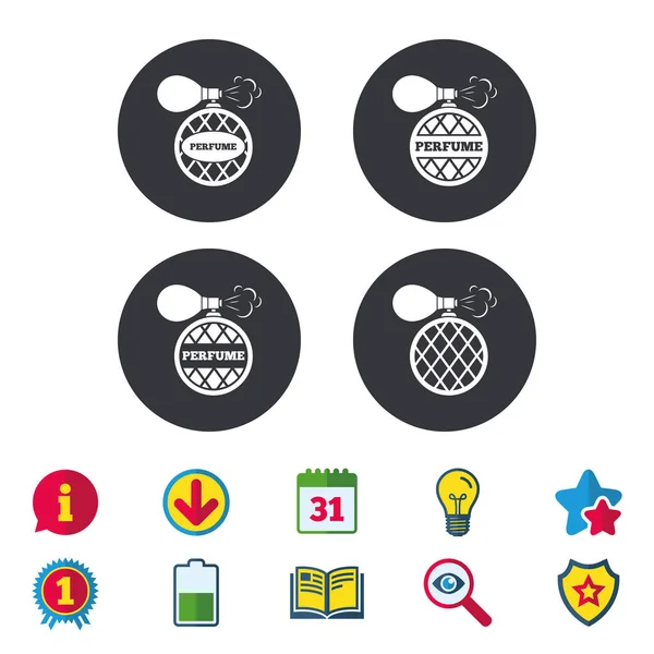 parfüm şişesi simgeler. 