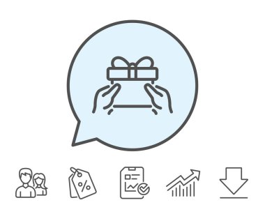 hediye kutusu satırı simgesi