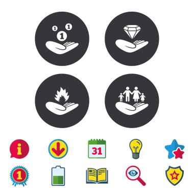 yardım simgeleri eller