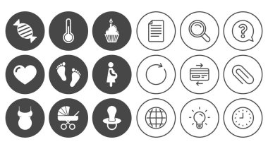 Gebelik, doğum ve bebek bakım simgeleri