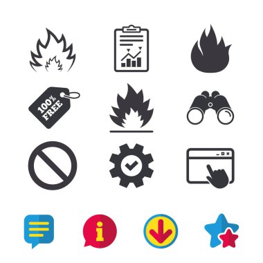 Yangın alev simgeler