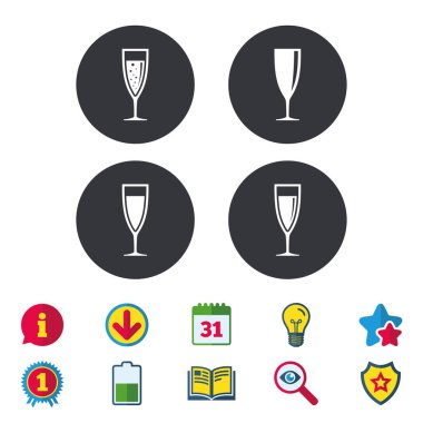 Simgeler şampanya şarap gözlük