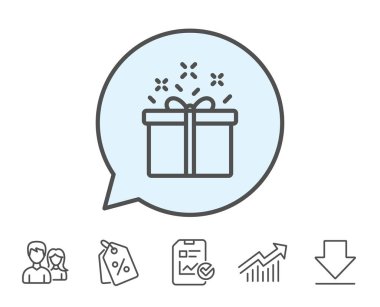 hediye kutusu satırı simgesi