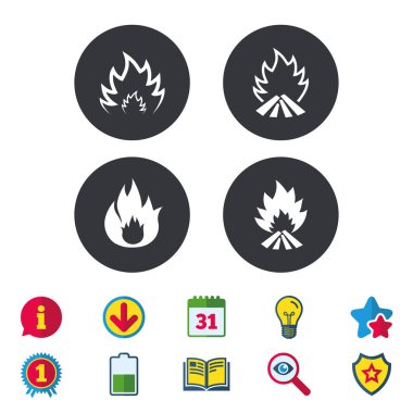 Yangın alev simgeler