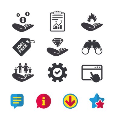 yardım simgeleri eller