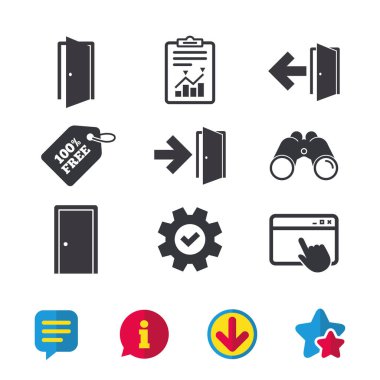 Kapı siyah simgeler