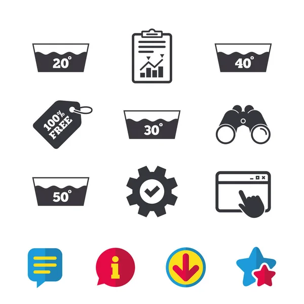 Laundry Wash icons — Stock Vector