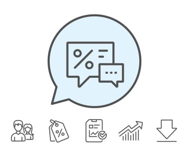 Alışveriş konuşma balonu simgesinin