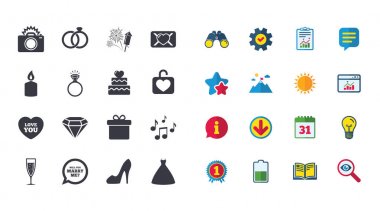 Düğün ve nişan simgeler kümesi