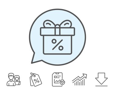 hediye kutusu satırı simgesi