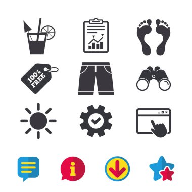 Beach Tatil simgeler