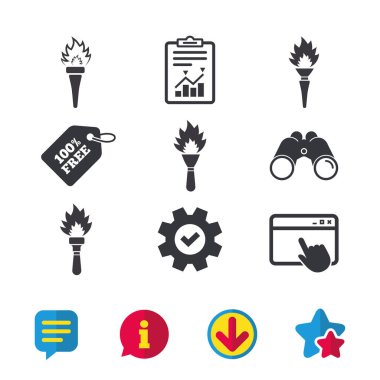 Meşale alevi simgeler