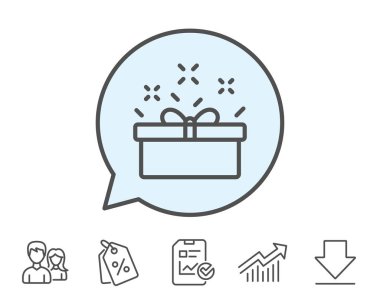 hediye kutusu satırı simgesi