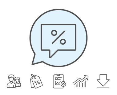 Alışveriş konuşma balonu simgesinin