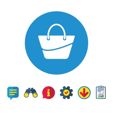 Bayan el çantası simgesini