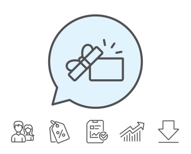 hediye kutusu satırı simgesi