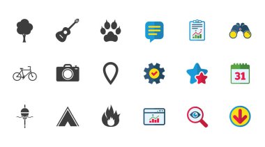 Turizm ve kamp simgeler