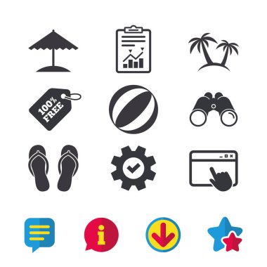 Beach Tatil simgeler