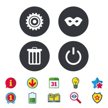 Anonim maskesi ve karikatür simgeleri donatımı