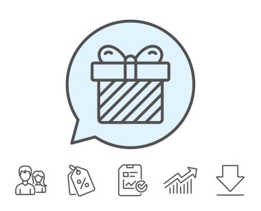 hediye kutusu satırı simgesi