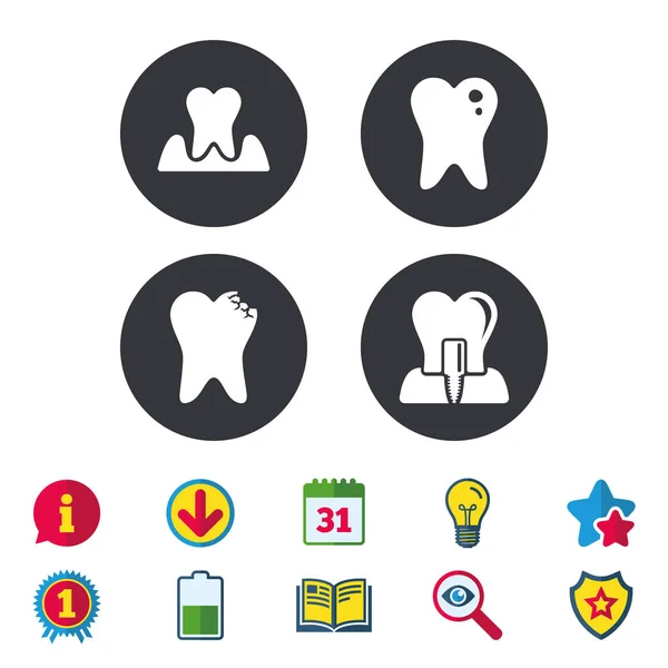 Icônes de soins dentaires — Image vectorielle