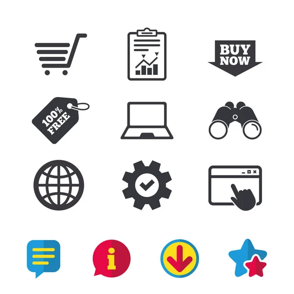 Iconos de compras en línea — Vector de stock