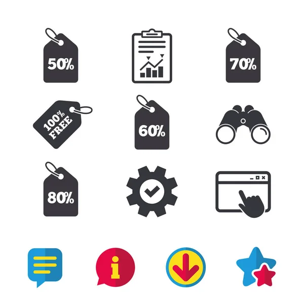 Sale price tag icons — Stock Vector