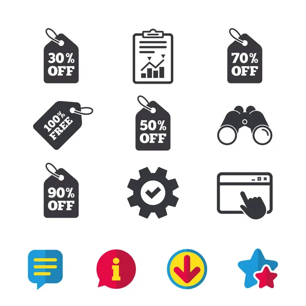 Sale price tag icons — Stock Vector