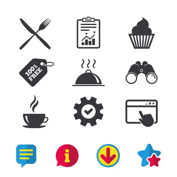 Food and drink icons — Stock Vector