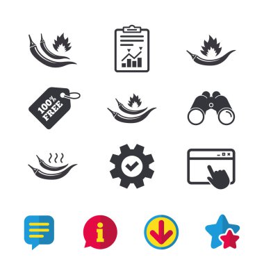 sıcak biber simgeler