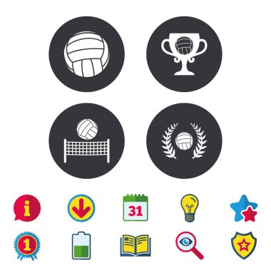 Voleybol ve net simgeler