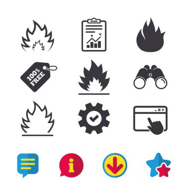 Yangın alev simgeler