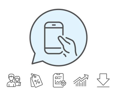 Akıllı telefon simgesi tutun