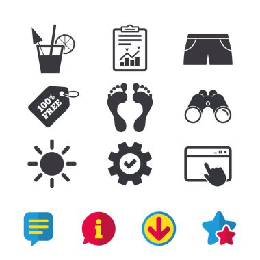 Beach Tatil simgeler