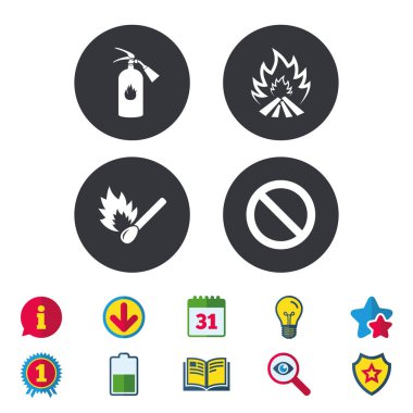 Yangın alev simgeler