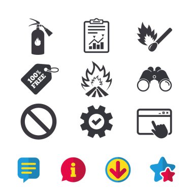 Yangın alev simgeler