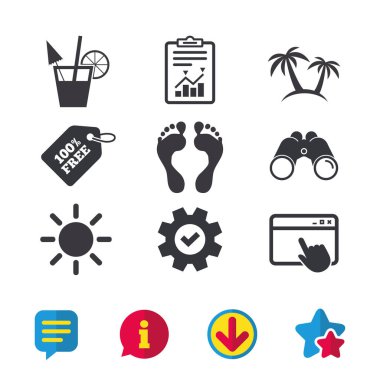 Beach Tatil simgeler