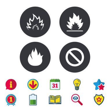 Yangın alev simgeler