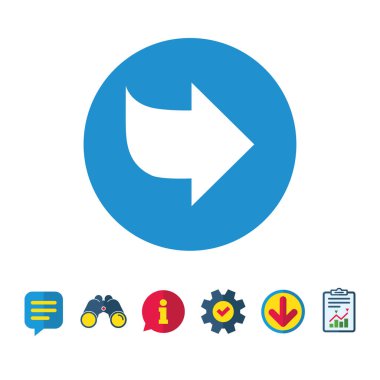 ok simgesi ile ileri düğmesi