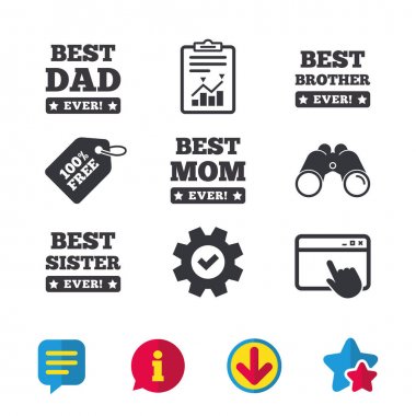 En iyi anne ve baba simgeler