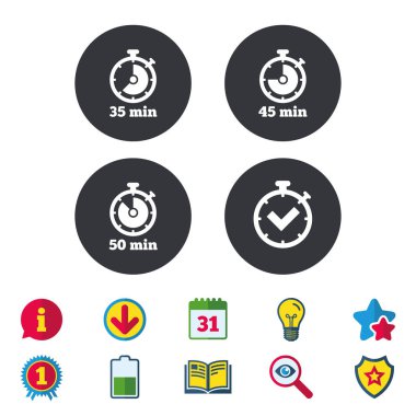 Zamanlayıcı düz simgeler