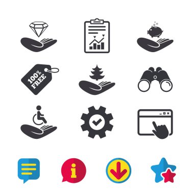 yardım simgeleri eller